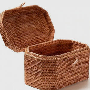 Panier en rotin avec couvercle boîte en osier fait à la main panier de rangement en rotin fait à la main au Vietnam - Product Image 4