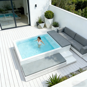 Piscine commerciale en conteneur avec échelle et pompe filtrante pour jardin extérieur - Product Image 4