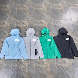 2026 vêtements de sport vêtements de sport nouveauté hommes Tech polaire Zip survêtement grande taille Logo Jogging sweats à capuche hiver Football ensembles - Product Image 3