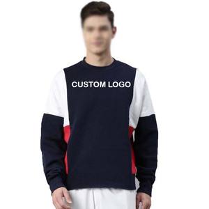 Sudaderas con capucha de manga larga de diseño personalizado OEM de colores de contraste para hombre, sudaderas transpirables 100% de algodón básicas para hombre - Product Image 3