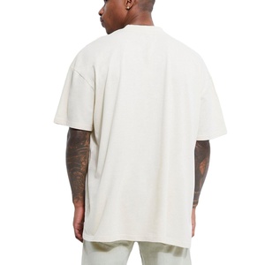 T-shirt pour homme en coton 100% tricoté, respirant, écologique, à séchage rapide, blanc uni, grande taille, streetwear, t-shirts personnalisés, vente chaude - Product Image 2