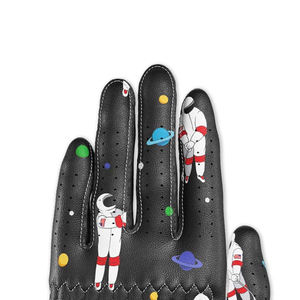 Guantes de golf estampados de cuero de piel de oveja transpirables hechos a medida de alta calidad Servicio OEM Nueva llegada El mejor diseño para la venta en línea - Product Image 3