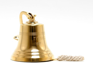 6-Inch Titanic Ship Bell Hand Painted Technique for Wood Crafts <b>Wooden</b> <b>Boxes</b> Wall Signs - Product Image 6