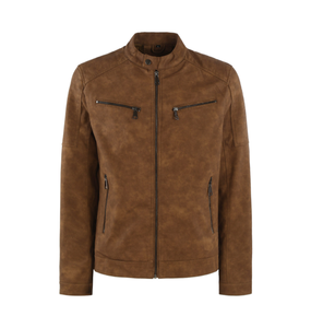 แจ็กเก็ตหนังนิ่มคุณภาพสูงสำหรับผู้ชายเสื้อแจ็กเก็ตหนังนิ่มโลโก้ตามสั่ง - Product Image 6