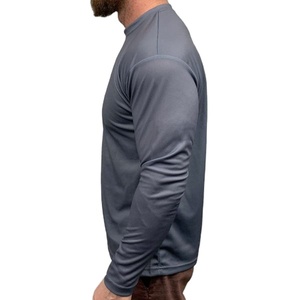 Camiseta de cuello redondo con logotipo ODM más vendida, franela de algodón 100% personalizada, estampado sublimado, bordado, mangas completas, talla de ropa de invierno - Product Image 3