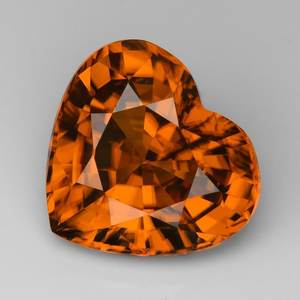 เพชรโมอิสอัญมณีสีส้มจากธรรมชาติเกรดยอดเยี่ยมพลอยทับทิมสีสูงตัดรูปหัวใจที่น่าตื่นตาตื่นใจทำเครื่องประดับพิเศษ - Product Image 1