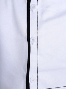 Wholesale 100% Cotton Chef's <b>Jacket</b> Unisex Solid White Long Overcoat Plus Size Kitchen Cook Uniform Hot Sale at Cheap Price - Product Image 6