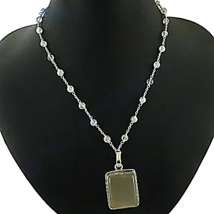 Collier tendance pour femme en argent avec pendentif carré géométrique, or 14 carats, or 18 carats, rhodium, or rose, zircon, perle, cadeau parfait - Product Image 2