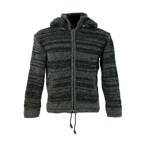 Veste d'hiver en laine mérinos tricotée à la main avec col montant, fabriquée au Népal, meilleur prix, vente flash - Product Image 5