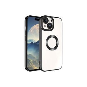 Netzy Premium Silicone Case for iPhone 15 Safa Omega Series with Camera Protection and Logo Display-Black Retail Packaging - Product Image 1