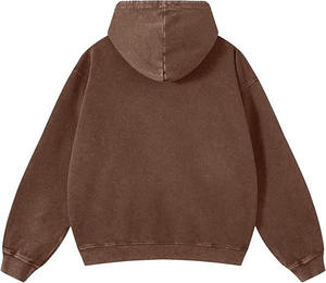 Sudadera con capucha recortada para hombre Fabricación de sudaderas con cremallera doble Zip Ups Heavyweight Zip up Hoodie100 % algodón, cremallera completa, calle - Product Image 2