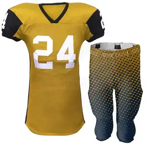 Groothandel Jeugd Tackle Twill American Voetbal Uniform Hoge Kwaliteit Custom Team Sportkleding Amerikaans Voetbal Uniform