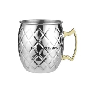 Gobelet élégant en acier inoxydable en métal durable tasse décorative pure de haute qualité pour le thé, le café, le jus ou les boissons froides pour les fêtes - Product Image 3