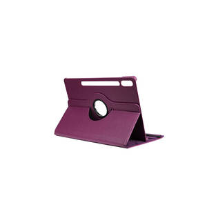 Étui rotatif Netzy Purple pour Galaxy Tab S9 FE Plus, design à trois volets, matériaux en PU, PC, cuir, silicone, plastique, iPhone - Product Image 3