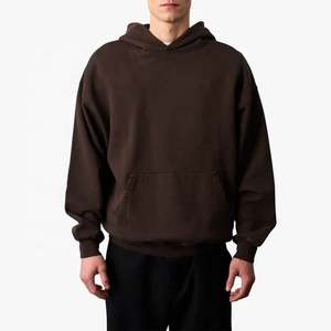 Logotipo personalizado al por mayor 350 Gsm Sudadera con capucha en blanco hombro caído hombres de alta calidad de peso pesado de gran tamaño Streetwear sudaderas con capucha de lujo - Product Image 1