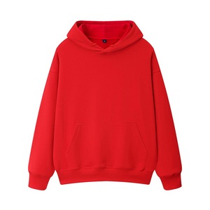 Vente en gros de sweat à capuche matelassé unisexe personnalisé, style pull-over, en polyester/coton, à épaules tombantes, motif uni, coupe classique - Product Image 4