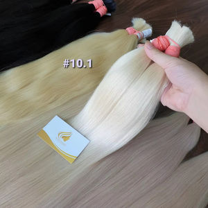 Meilleur choix 2025 véritables extensions de cheveux humains vietnamiens Remy couleur claire faisceaux en vrac prix de gros - Product Image 1