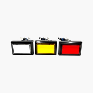 Rectangular Arcade <b>Push</b> <b>Button</b> Set LED Light Micro <b>Switch</b> 3 Colors Momentary Operation DC 12V Amusement Machine Plastic Metal - Product Image 3