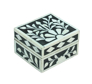 Joyero de Nácar Hecho a Mano y Joyero de Nácar con Incrustaciones de Resina Floral para Regalo, Almacenamiento, Venta al por Mayor - Product Image 1