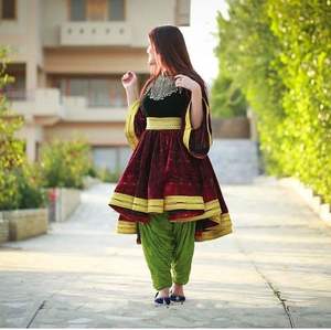 Vente chaude Soie Matériel Afghan Kuchi Frock Style et Meilleure Qualité Tissu - Product Image 6