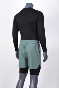 Premium Quality Double Layer Awrah Shorts for Muslim Men <b>Islamic</b> Swimwear Knee Length High Waist Activewear Sublimation Short - Product Image 6