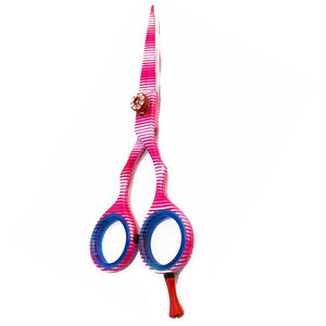 Ciseaux de coiffeur en acier inoxydable à lame droite et tranchante enduits de papier personnalisé de haute qualité pour la coupe de cheveux pour une utilisation en salon de beauté - Product Image 4