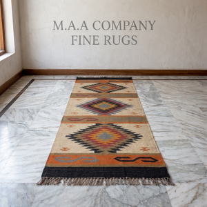 Alfombras Kilim Modernas Hechas a Mano de Lana y Yute, Personalizables, Bohemias, Geométricas, Acolchadas, Antideslizantes, Tejidas, Decoración del Hogar, Oración, Picnic - Product Image 1