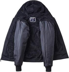 Sweat à capuche zippé d'hiver pour homme Sweat-shirt en polaire Sherpa Manteaux épais et chauds Remise sur les soldes - Product Image 3