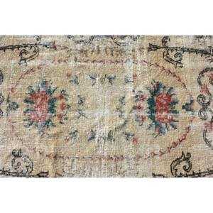 Alfombra roja beige clásica Alfombras turcas de 2,7x6 pies - Product Image 5