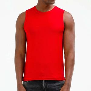 Nouveau été couleur débardeurs hommes Stringer Gym musculation vêtements hommes Fitness Muscle entraînement sans manches chemises rouge grande taille - Product Image 4