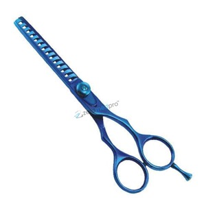 Ciseaux à effiler les cheveux bleus professionnels pour barbiers - Product Image 1