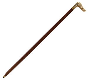 Canne Derby pliable de qualité supérieure pour hommes et femmes, en bois de rose brun, avec poignée en laiton en forme de tête de chien, embout en caoutchouc, pour la randonnée et les activités de plein air - Product Image 4