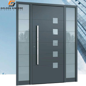 Puerta delantera de metal de aluminio de lujo europeo moderno Puerta de entrada corredera de nuevo diseño para casas y villas Puerta principal - Product Image 3