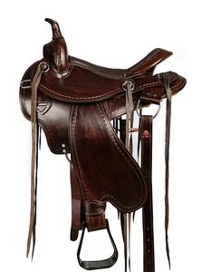 Selle occidentale de style anglais de qualité supérieure 100% cuir Durable fait à la main essentiel pour l'équitation Sports équestres bois - Product Image 1