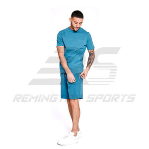 Wholesale Summer Wear New Design Men Casual <b>Twin</b> <b>Sets</b> Short Sleeve T Shirt Shorts <b>Twin</b> <b>Set</b> Men's High Quality for Men - Product Image 2