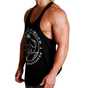 2025 nuevas camisetas sin mangas para hombres, ropa de calle informal de secado rápido y entrenamiento de gimnasio, entrenamiento atlético de algodón 100% OEM disponible - Product Image 3