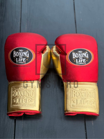 GYMSTERO Gants de boxe personnalisés en cuir de vachette véritable, à doigts entiers, de haute qualité, avec sangle de poignet réglable à boucle auto-agrippante et design lacé