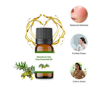 AARNAV GLOBAL EXPORTS Huile essentielle pure de feuilles de Davana Tea Tree 100% pure, distillée à la vapeur, certifiée GMP, origine Inde, nourrissante - Product Image 2