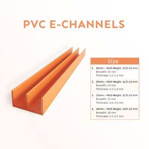 Perfil de Extrusión de PVC de Alta Calidad con Superficie Lisa, Canal E de 23 mm, para Aplicaciones en Muebles y Paneles - Product Image 5
