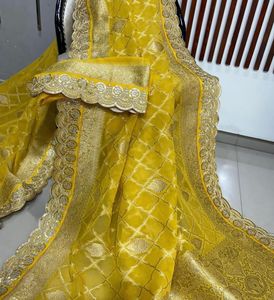 Royal Look diseñador indio étnico Crape Khadi seda Saree último tradicional exclusivo elegante fiesta boda ropa nupcial para mujer - Product Image 1