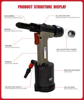 Machine à riveter pneumatique professionnelle CX107200M, ensemble d'outils de rivetage automatique de qualité supérieure, pistolet à rivets aveugles pneumatique, équivalent à Avdel POP