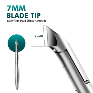 Pinzas para cutículas curvas rusas de alta calidad profesional, cortador de cutículas de uñas personalizado con apertura de mandíbula de 7mm de ancho, nuevo diseño mejorado - Product Image 4