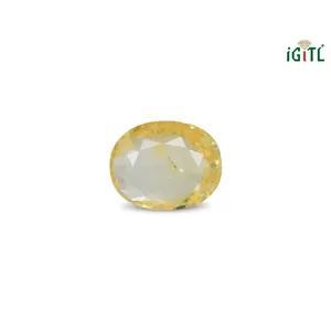 Zafiro Amarillo Natural de 4.88 Quilates (Pukhraj) - Piedra Suelta Facetada con Corte Esmeralda - Product Image 1
