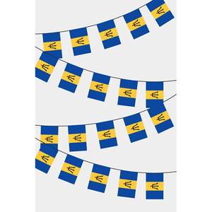 Guirnalda de bandera rectangular de Barbados con técnicas de impresión digital para gráficos - Product Image 1