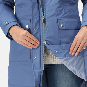 เสื้อแจ็คเก็ตกันลมมีฮู้ดสำหรับผู้หญิงเสื้อคลุมขนสัตว์มีสไตล์ออกแบบได้ตามต้องการใช้กลางแจ้งกันน้ำ - Product Image 6