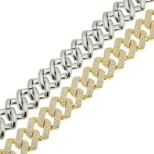 Cadena cubana de diamantes VVS, collar personalizable de oro amarillo de 14 quilates de Plata de Ley 925, estilo de fiesta HIP HOP para hombres con certificación GRA - Product Image 3