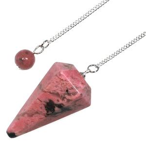 Vente en gros de qualité incroyable Rhodonite Guérison Radiesthésie Pendule Chakra Spirituel Naturel Cristal Reiki Pendule Pour Vente - Product Image 5