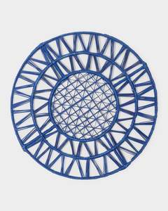 Lifestyle Natural Placemat Rattan Charger Plates Vintage <b>Table</b> Decor <b>Green</b> Flower Woven Chargers for Dining Event - Product Image 4