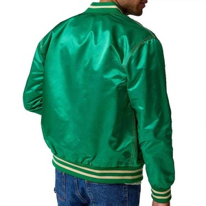 High Quality Satin Varsity <b>Jacket</b> <b>Lightweight</b> Letterman Baseball <b>Jacket</b> Supplier Wholesale Plain <b>Jacket</b> For <b>Men</b> - Product Image 4