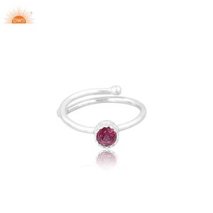 Minimalist Pink Topaz Beautiful Handmade Engagement <b>Wedding</b> Round Cut Gemstone <b>Ring</b> Classic <b>Women</b> Jewelry Fine <b>Silver</b> Jewelry - Product Image 2